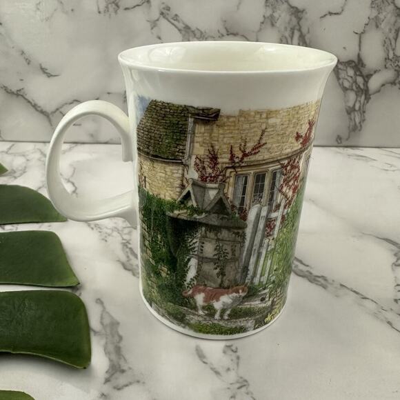 Dunoon Bone China Farmyard Cats Richard Parlis Coffee Mug Tuxedo White Cup - Picture 3 of 6